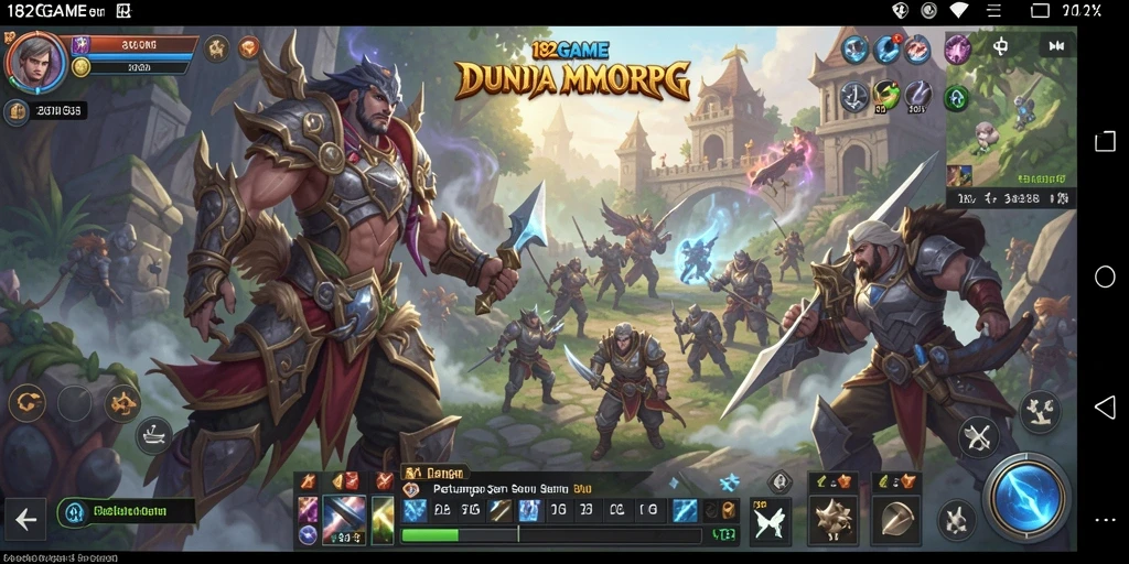 Tampilan menarik dari gameplay <strong>182GAME</strong> yang memperlihatkan aksi petualangan MMORPG.