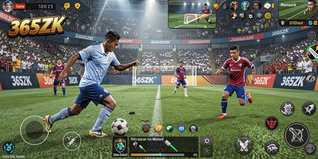 Tampilan gameplay seru dengan berbagai jenis olahraga.