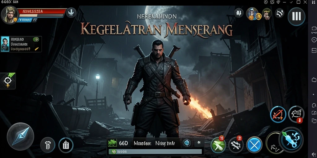 Tangkapan layar menunjukkan suasana mencekam dalam game 66D.