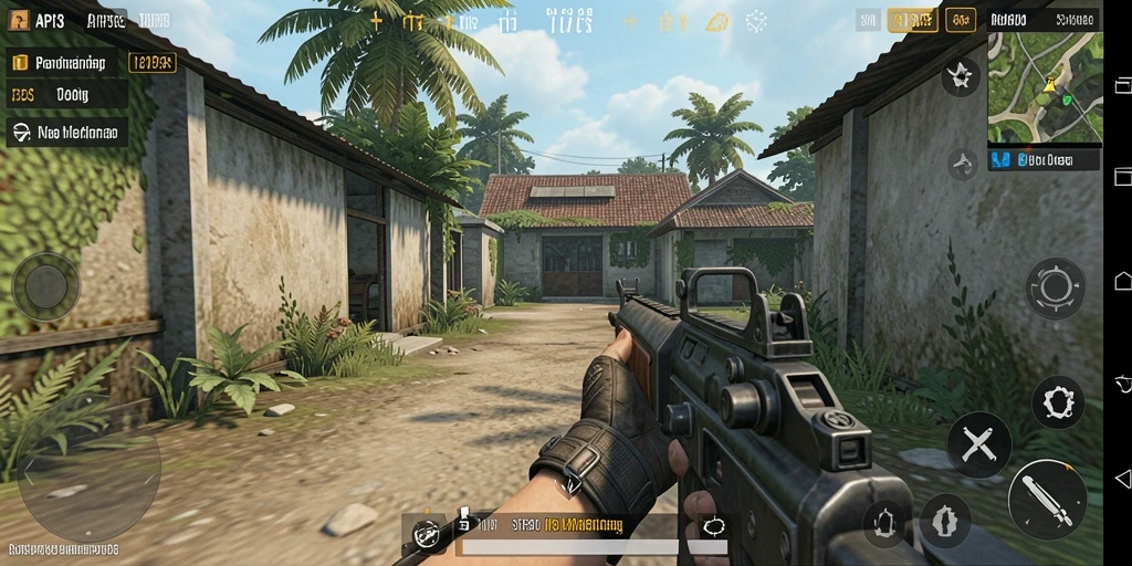 Tampilan gameplay API33 yang menarik dengan pertempuran intens.