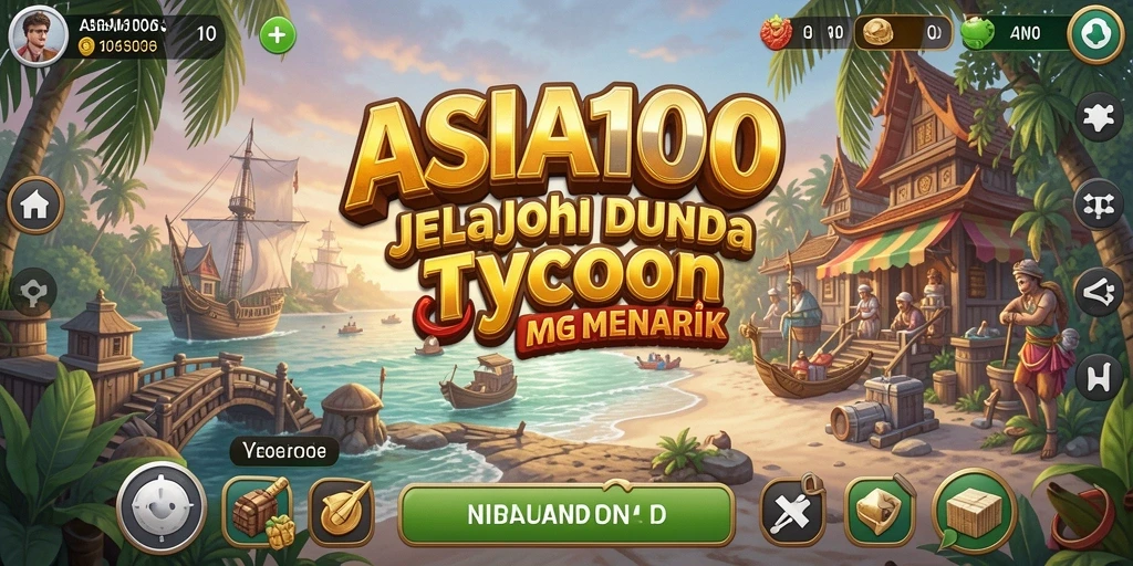 Tampilan menarik dari gameplay ASIA100 dalam dunia Tycoon.