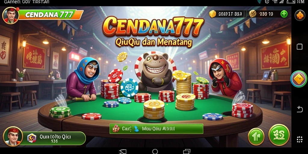Gameplay seru CENDANA777 dalam aksi QiuQiu.