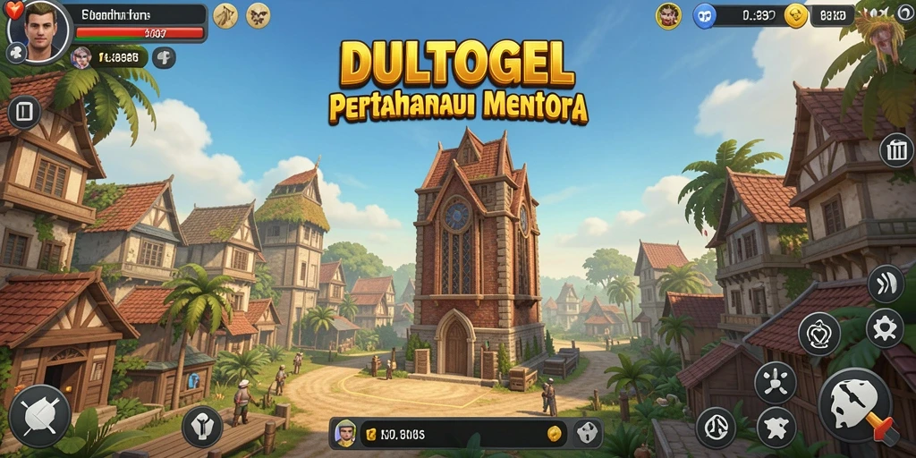 Tangkapan layar DULTOGEL menampilkan aksi mempertahankan menara yang intens.