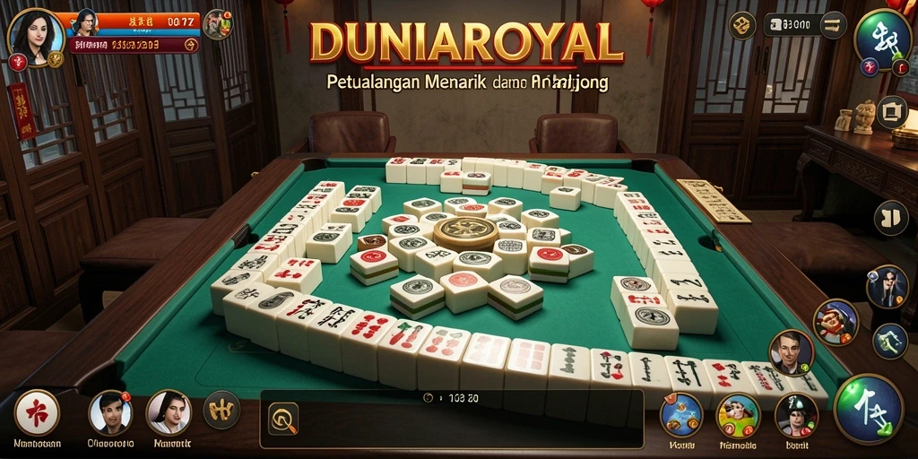 Tampilan gameplay seru dalam DUNIAROYAL dengan Mahjong yang menantang.