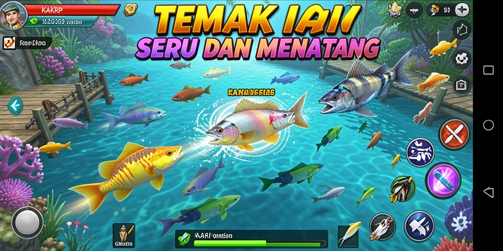 Tampil seru saat menembak ikan di KAKRP dengan efek visual yang menawan.