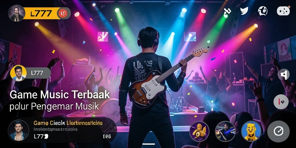 Tangkapan layar dari gameplay L777 yang menampilkan pengalaman musik yang seru.
