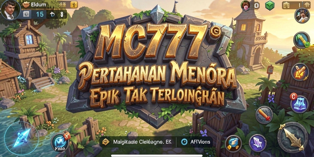 Screenshot menunjukkan aksi seru dalam pertahanan menara MC777.