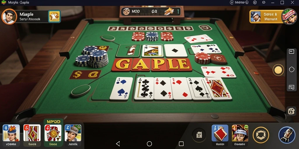Tampilan gameplay Gaple yang seru dan interaktif di MPOID.