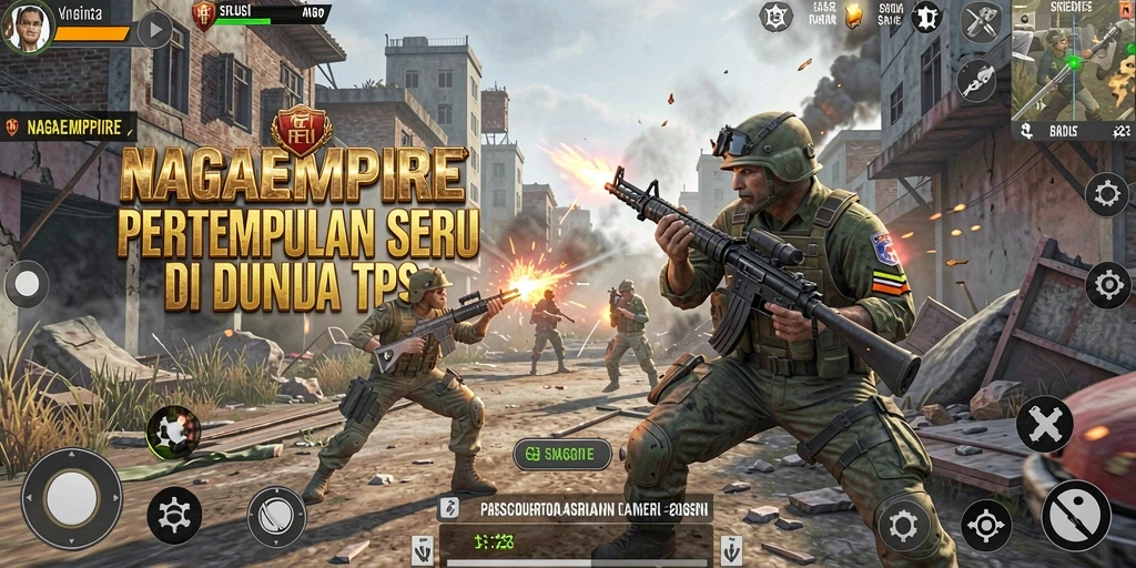 Gameplay seru NAGAEMPIRE dengan aksi TPS yang mendebarkan.