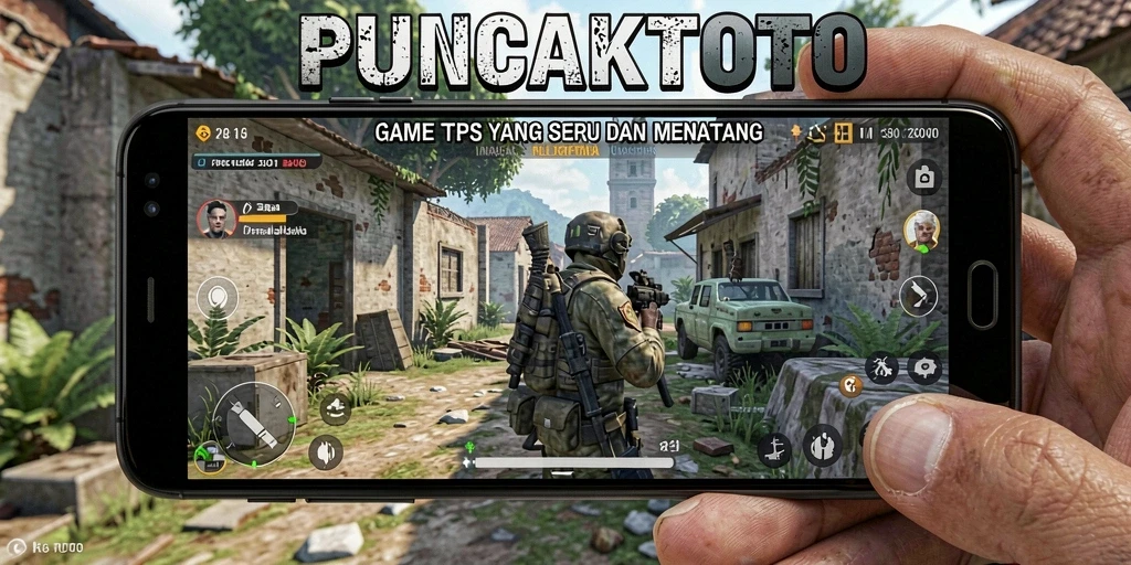 Tampilan seru dari gameplay PUNCAKTOTO dengan aksi TPS yang intens.