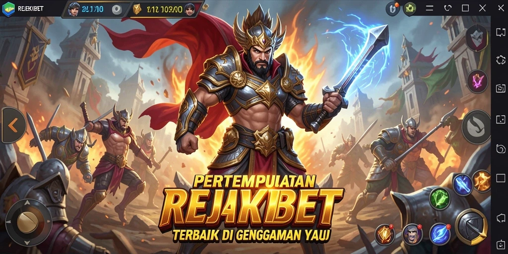 Screenshot gameplay menampilkan pertarungan intens di REJEKIBET.
