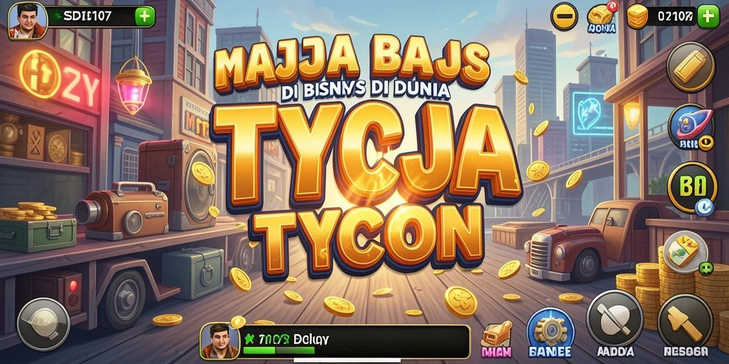 Screenshot gameplay SD107 yang menunjukkan pembangunan bisnis yang dinamis.