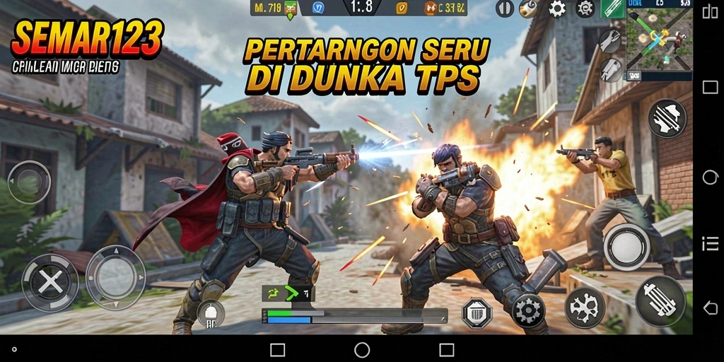 Tampilan gameplay seru di SEMAR123 dengan aksi tempur yang intens.