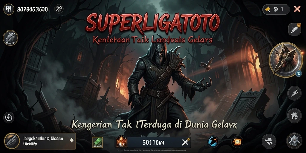 Tangkapan layar menunjukkan suasana mencekam dari gameplay SUPERLIGATOTO.