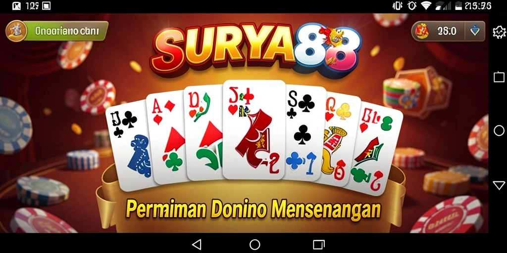 Screenshot SURYA88 menampilkan gameplay seru permainan Domino.